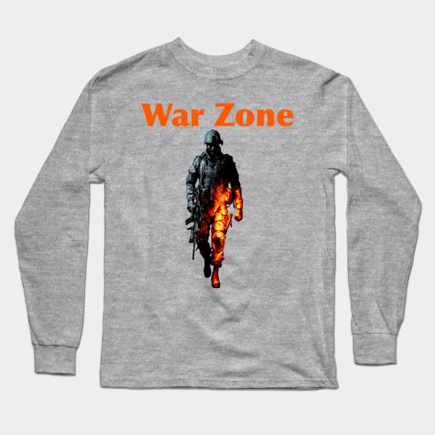 King of Warzone Gamer Calls for Duty Cod Gaming Long Sleeve T-Shirt by Prossori